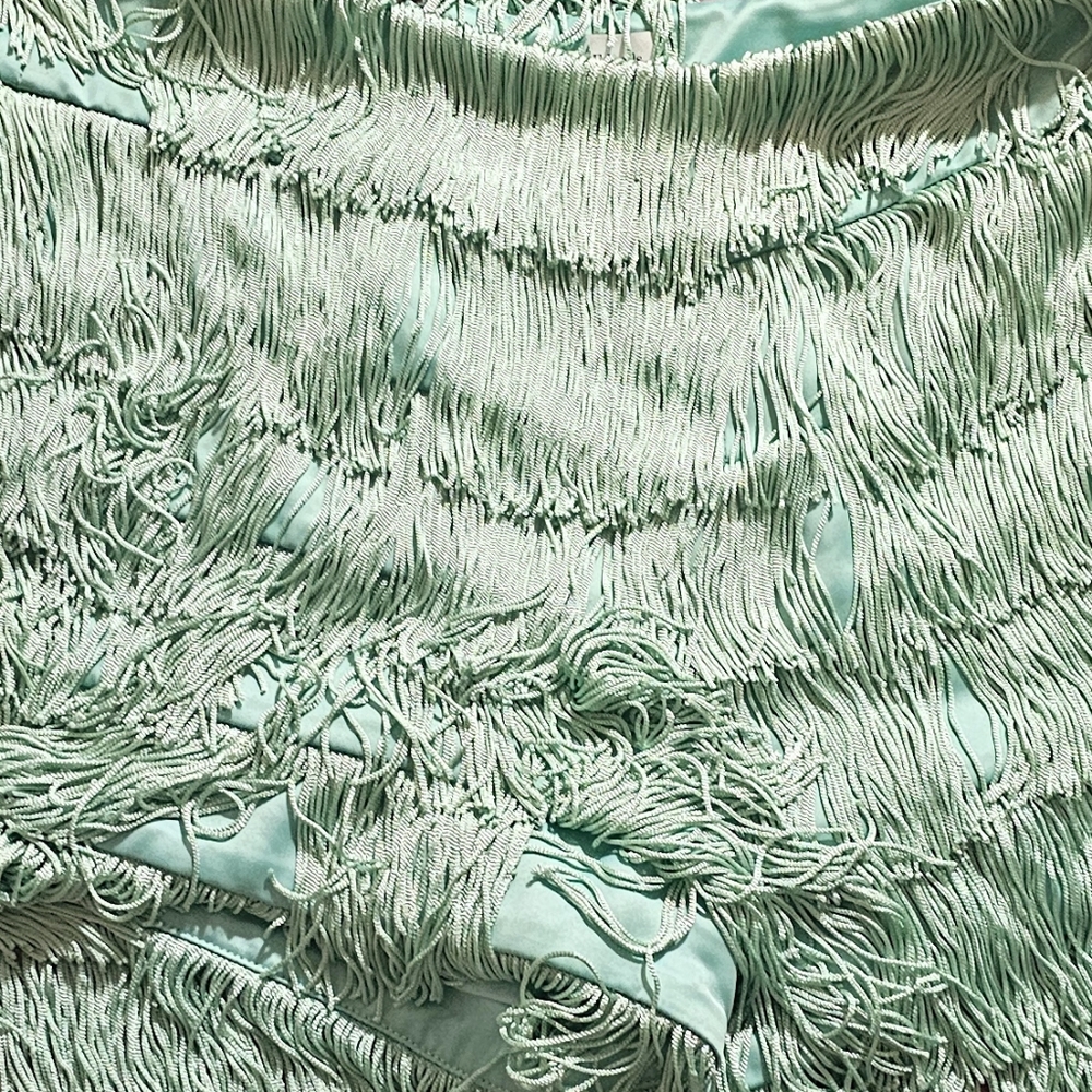 FALDA-PANTALÓN ANDI FRINGE (water green) - Picture 4 of 6